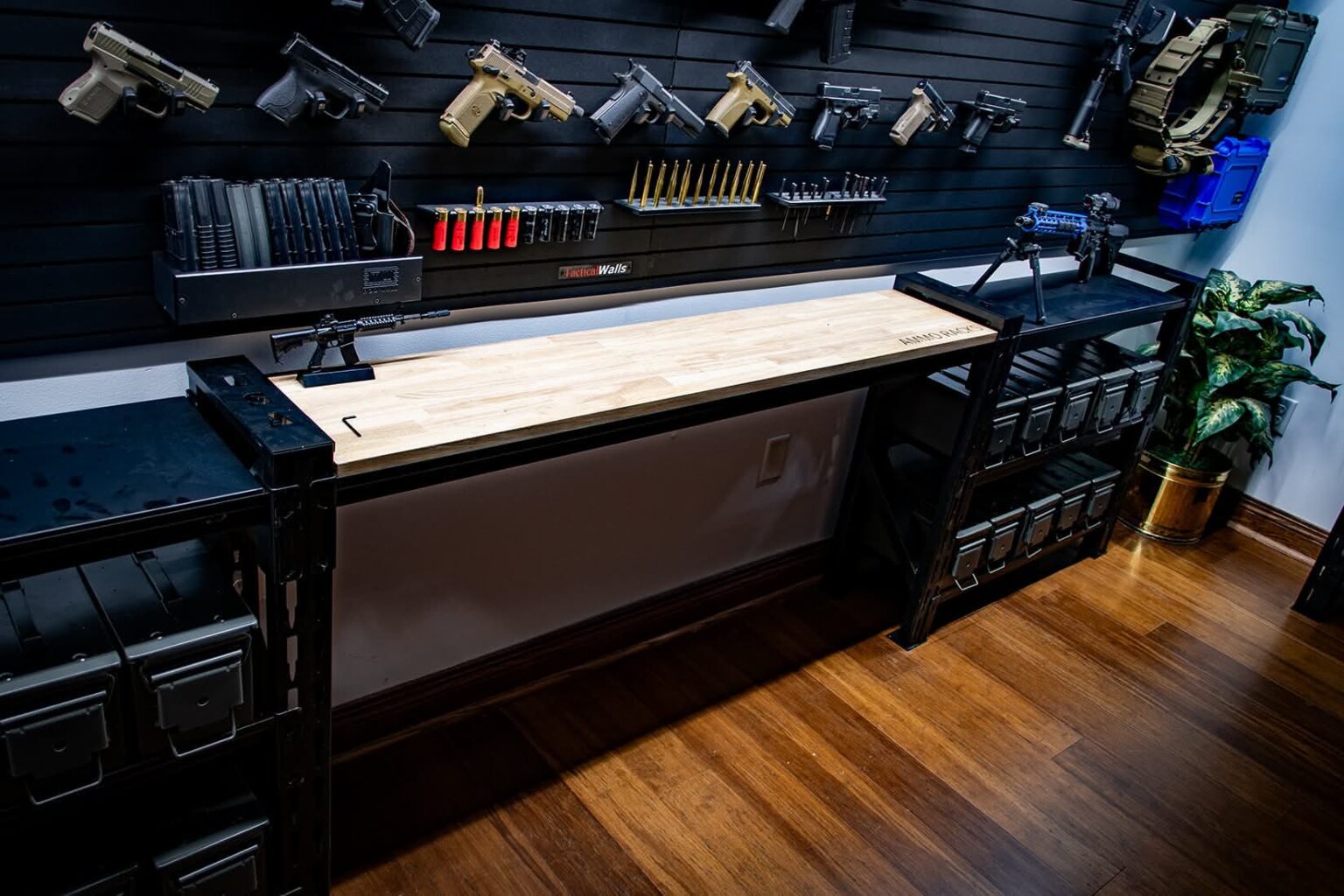 Bench Bullet Rack Wooden Gunsmithing Bench 60″ | Ammo-Racks System