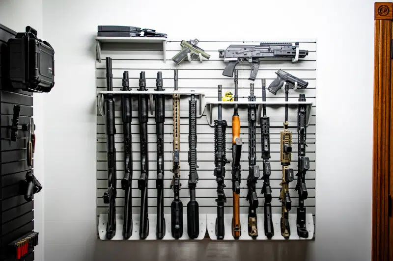 Grey Vertical Six Rifle Rack