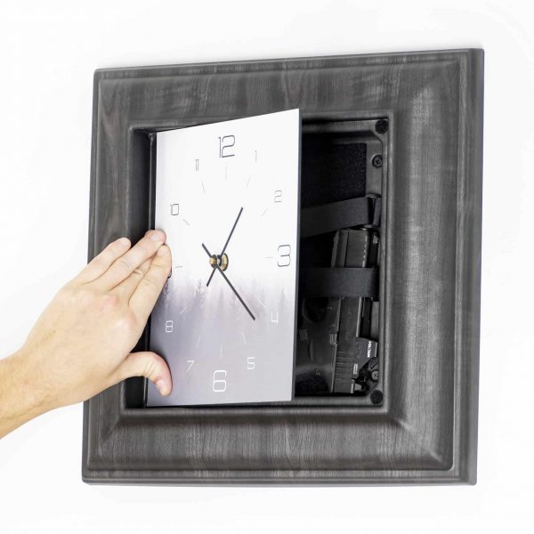 Mini Concealment Clock Open with Pistol